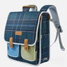 Little Surprise Box Blue Scottish Plaid Checks Rectangle style Backpack for Kids, M - LSB-BG-KKBLUSCOTMED