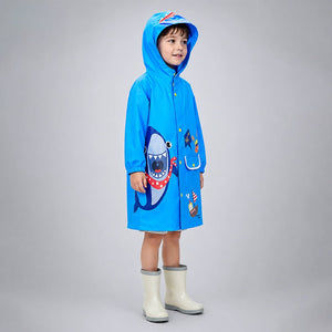 Little Surprise Box Blue Shark Raincoat | The Mom Store - 3-4 Years Monsoon Wear
