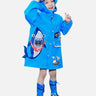 Little Surprise Box Blue Shark Theme Raincoat for Kids - LSB-S4-RC-BLUESHARK-SMALL