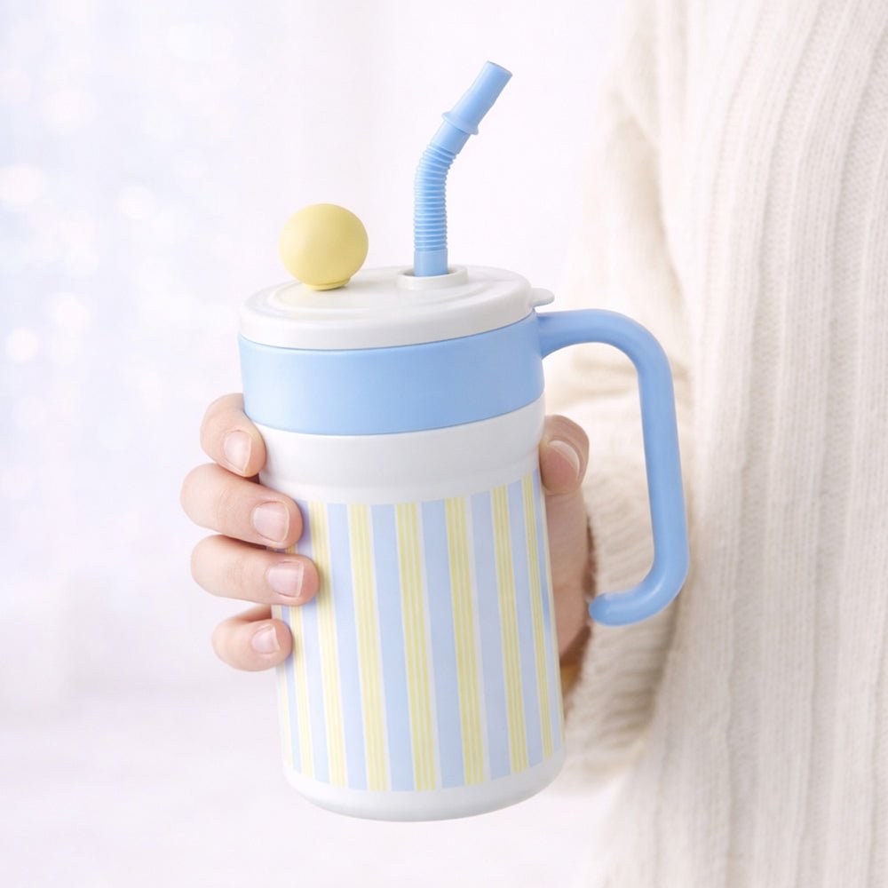 Little Surprise Box Blue Stripes Stainless Steel Tumbler with Infuser – 620ml - Tumbler