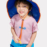 Little Surprise Box Blue Summer& Beach Cap with wide neck flap for Kids with windproof string - LSB - CAP - BLUNECKFLAP