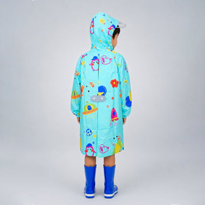 Little Surprise Box Blue Sunshine Doodle Raincoat | The Mom Store - S Kids Raincoat