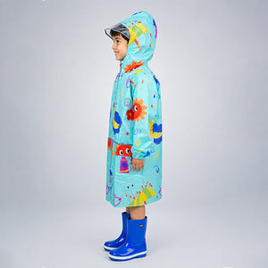 Little Surprise Box Blue Sunshine Doodle Raincoat | The Mom Store - S Kids Raincoat