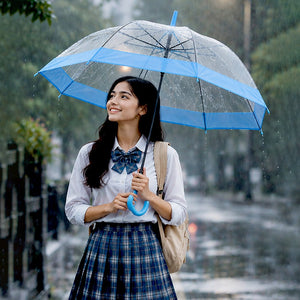 Little Surprise Box Blue Transparent Umbrella | The Mom Store - Monsoon Wear