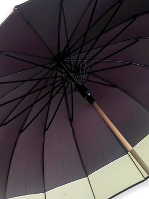 Little Surprise Box Border Large Canopy Size Umbrella for Adults - LSB - UM - CHOCLT - CRMBORDER