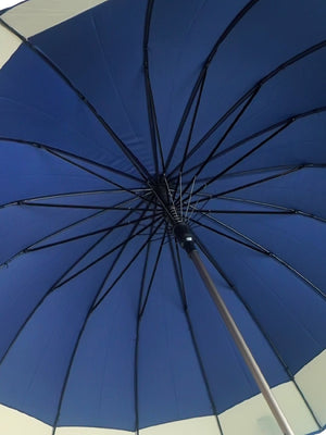 Little Surprise Box Border Large Canopy Size Umbrella for Adults - LSB - UM - NAVY - GREYBORDER