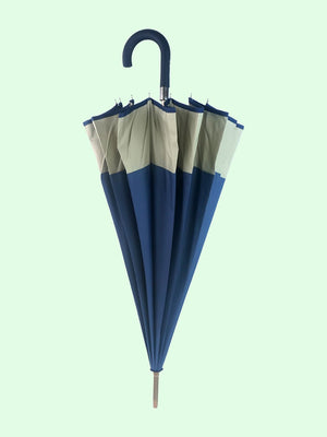 Little Surprise Box Border Large Canopy Size Umbrella for Adults - LSB - UM - NAVY - GREYBORDER