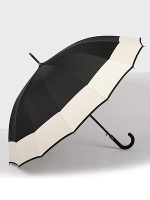Little Surprise Box Border Large Canopy Size Umbrella for Adults - LSB - UM - BLAK - CRMBORDER