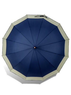Little Surprise Box Border Large Canopy Size Umbrella for Adults - LSB - UM - NAVY - GREYBORDER