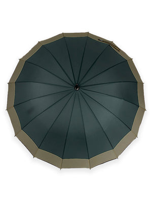 Little Surprise Box Border Large Canopy Size Umbrella for Adults - LSB - UM - GREN - BRWNBORDER