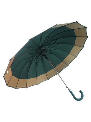 Little Surprise Box Border Large Canopy Size Umbrella for Adults - LSB - UM - GREN - BRWNBORDER