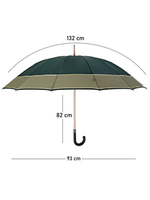 Little Surprise Box Border Large Canopy Size Umbrella for Adults - LSB - UM - GREN - BRWNBORDER