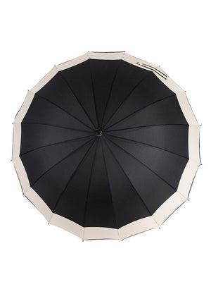 Little Surprise Box Border Large Canopy Size Umbrella for Adults - LSB - UM - BLAK - CRMBORDER