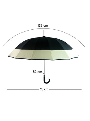 Little Surprise Box Border Large Canopy Size Umbrella for Adults - LSB - UM - BLAK - CRMBORDER