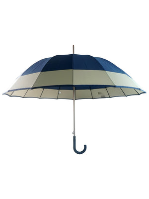 Little Surprise Box Border Large Canopy Size Umbrella for Adults - LSB - UM - NAVY - GREYBORDER