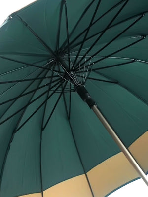 Little Surprise Box Border Large Canopy Size Umbrella for Adults - LSB - UM - GREN - BRWNBORDER