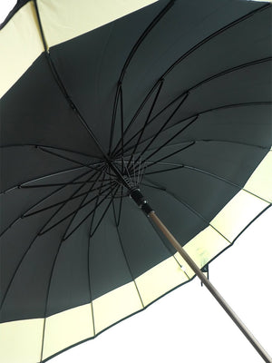 Little Surprise Box Border Large Canopy Size Umbrella for Adults - LSB - UM - BLAK - CRMBORDER