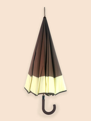 Little Surprise Box Border Large Canopy Size Umbrella for Adults - LSB - UM - BRWN - CRMBORDER