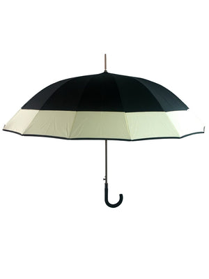 Little Surprise Box Border Large Canopy Size Umbrella for Adults - LSB - UM - BLAK - CRMBORDER