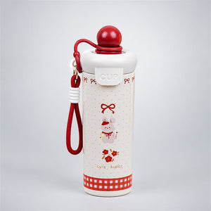 Little Surprise Box Bow Catty Stainless Steel Tumbler Water Bottle - Red Water Bottle