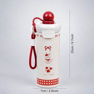 Little Surprise Box Bow Catty Stainless Steel Tumbler Water Bottle - Red Water Bottle