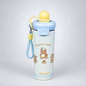 Little Surprise Box Bow Catty Stainless Steel Tumbler Water Bottle | The Mom Store - Yellow Water Bottle