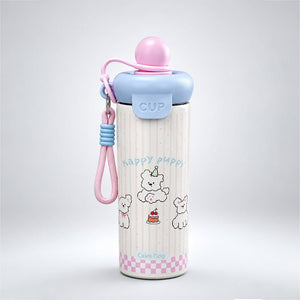 Little Surprise Box Bow Catty Stainless Steel Tumbler Water Bottle | The Mom Store - Pink Water Bottle