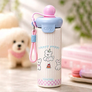 Little Surprise Box Bow Catty Stainless Steel Tumbler Water Bottle | The Mom Store - Pink Water Bottle