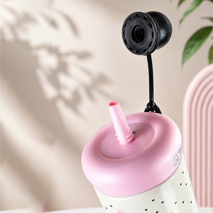 Little Surprise Box Bow Catty Stainless Steel Tumbler Water Bottle | The Mom Store - Black Water Bottle