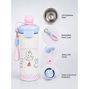 Little Surprise Box Bow Catty Stainless Steel Tumbler Water Bottle | The Mom Store - Pink Water Bottle