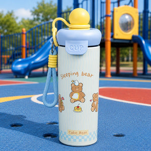 Little Surprise Box Bow Catty Stainless Steel Tumbler Water Bottle | The Mom Store - Yellow Water Bottle