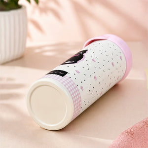 Little Surprise Box Bow Catty Stainless Steel Tumbler Water Bottle | The Mom Store - Black Water Bottle