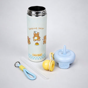 Little Surprise Box Bow Catty Stainless Steel Tumbler Water Bottle | The Mom Store - Yellow Water Bottle