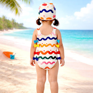 Little Surprise Box Bows & Waves Swimwear - Cute Comfort | The Mom Store - 1 - 2 Years Girls Swimwear