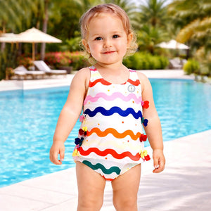 Little Surprise Box Bows & Waves Swimwear - Cute Comfort | The Mom Store - 1 - 2 Years Girls Swimwear