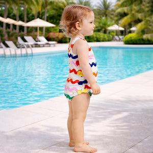 Little Surprise Box Bows & Waves Swimwear - Cute Comfort | The Mom Store - 1 - 2 Years Girls Swimwear