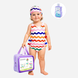 Little Surprise Box Bows & Waves Swimwear - Cute Comfort | The Mom Store - 1 - 2 Years Girls Swimwear