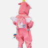 Little Surprise Box Bright Pink Magical Unicorn Theme All Over Jumpsuit / Playsuit Raincoat for Kids - LSB-S4-JS-BRIGHTPINKUNICORN-SMALL