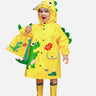 Little Surprise Box Bright Yellow 3d Dino Theme Raincoat for Kids - LSB-S4-RC-3D-DINO-SMALL