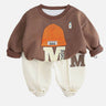 Little Surprise Box Brown 3D Cap Design 2 Pcs Track Suit Set For Toddlers And Kids - LSB - 2PCS - BRWNCAPTRCKS - 3 - 4Y