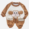 Little Surprise Box Brown 3D Monkey Face 2Pcs Track Suit Set For Winter And All Season Wear - LSB - 2PCS - BRWNMONKYTRCKS - 1 - 2Y