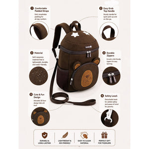 Little Surprise Box Brown Bear Kids Backpack | The Mom Store - Back To School