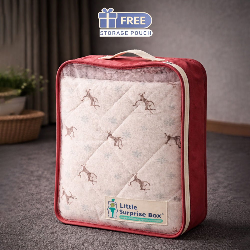 Little Surprise Box Brown Deer Hooded Newborn Winter Wrapper - Baby Blanket