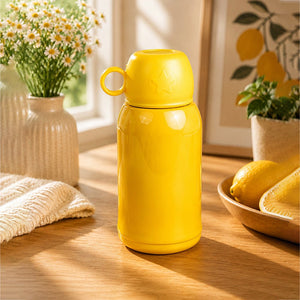 Little Surprise Box Brown Horse Stainless Steel Water Bottle & Thermos Flask - Yellow Water Bottle