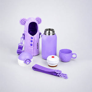 Little Surprise Box Brown Horse Stainless Steel Water Bottle & Thermos Flask | The Mom Store - Purple Water Bottle