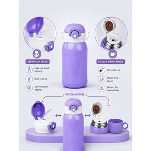 Little Surprise Box Brown Horse Stainless Steel Water Bottle & Thermos Flask | The Mom Store - Purple Water Bottle