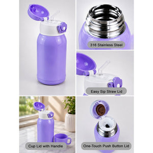 Little Surprise Box Brown Horse Stainless Steel Water Bottle & Thermos Flask | The Mom Store - Purple Water Bottle