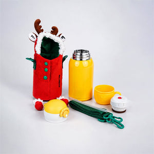 Little Surprise Box Brown Horse Stainless Steel Water Bottle & Thermos Flask | The Mom Store - Yellow Water Bottle