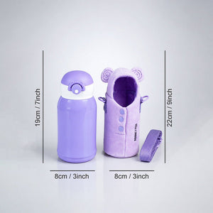 Little Surprise Box Brown Horse Stainless Steel Water Bottle & Thermos Flask | The Mom Store - Purple Water Bottle