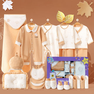 Little Surprise Box Brown Maple Leaf Newborn Baby Gift Hamper (0–12 Months) - Gift Set